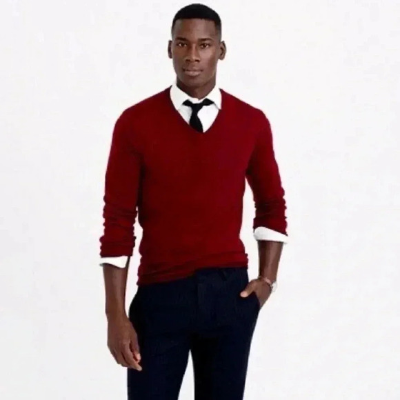 J. Crew Merino Wool Sweater Red - Picture 1 of 5